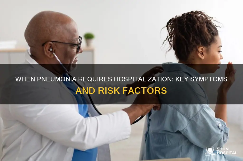 when do you have to be hospitalized for pneumonia