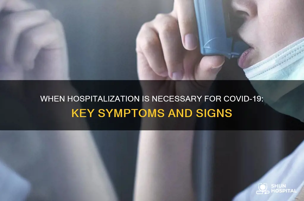 when do you need to be hospitalized for coronavirus