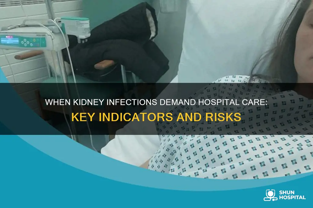 when does a kidney infection require hospitalization