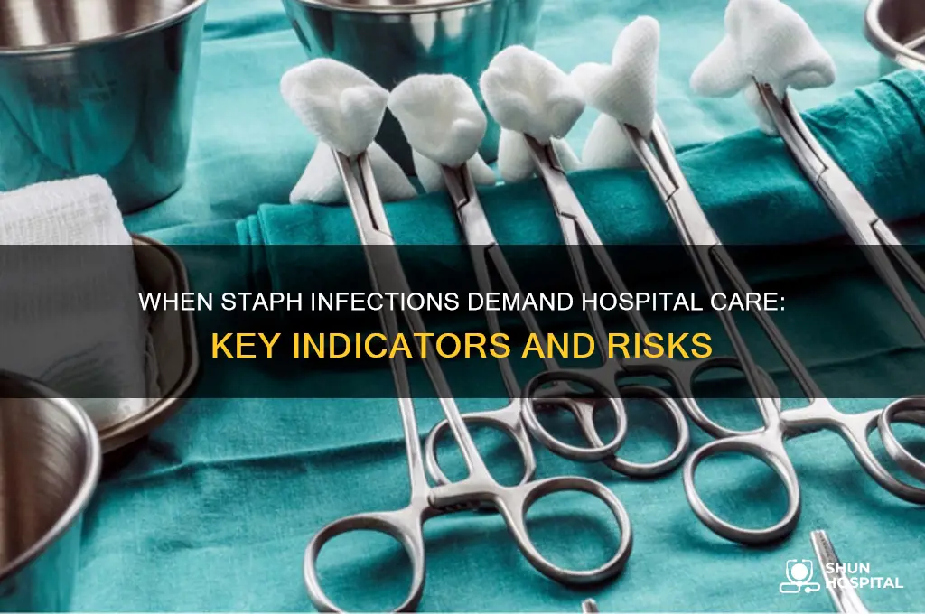 when does a staph infection require hospitalization