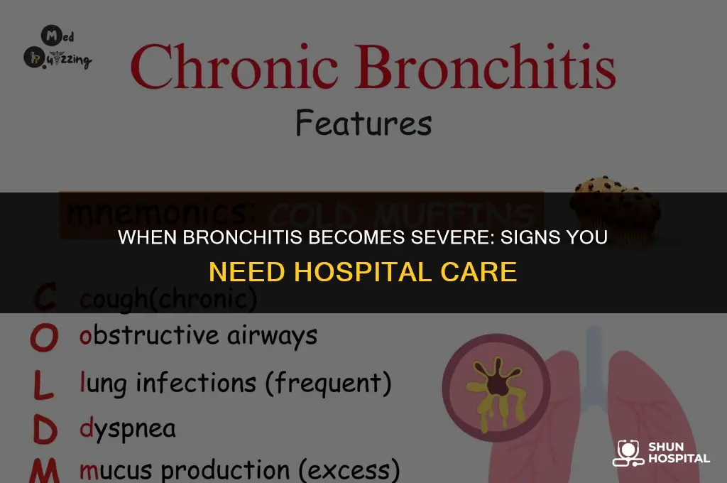 when does bronchitis require hospitalization
