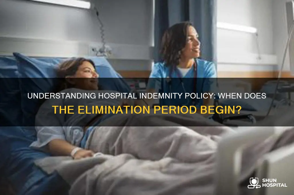 when does elimination period start in hospital indemnity policy