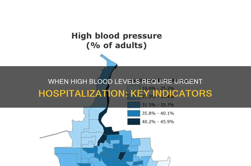 when does high blood levels need hospital