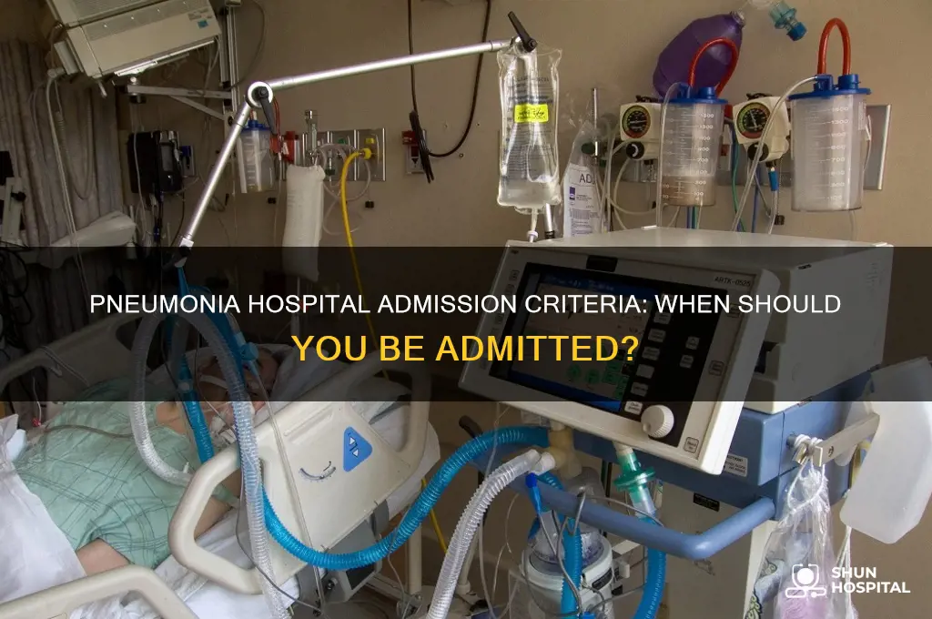 when does hospital admit someone with pneumonia