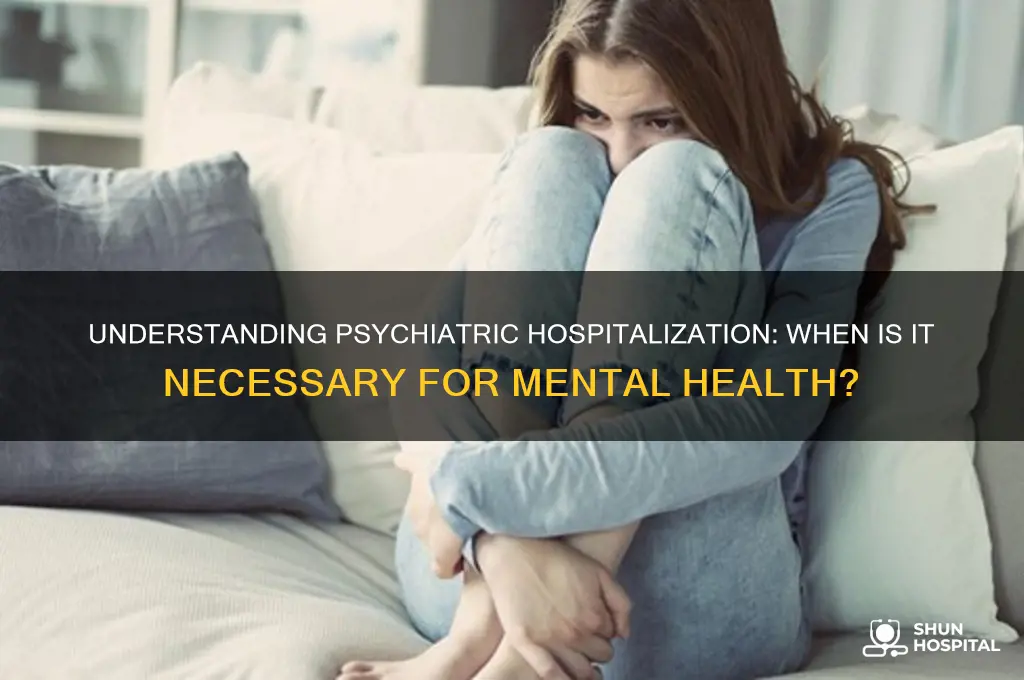 when does one to be hospitalized for pschiatric problems
