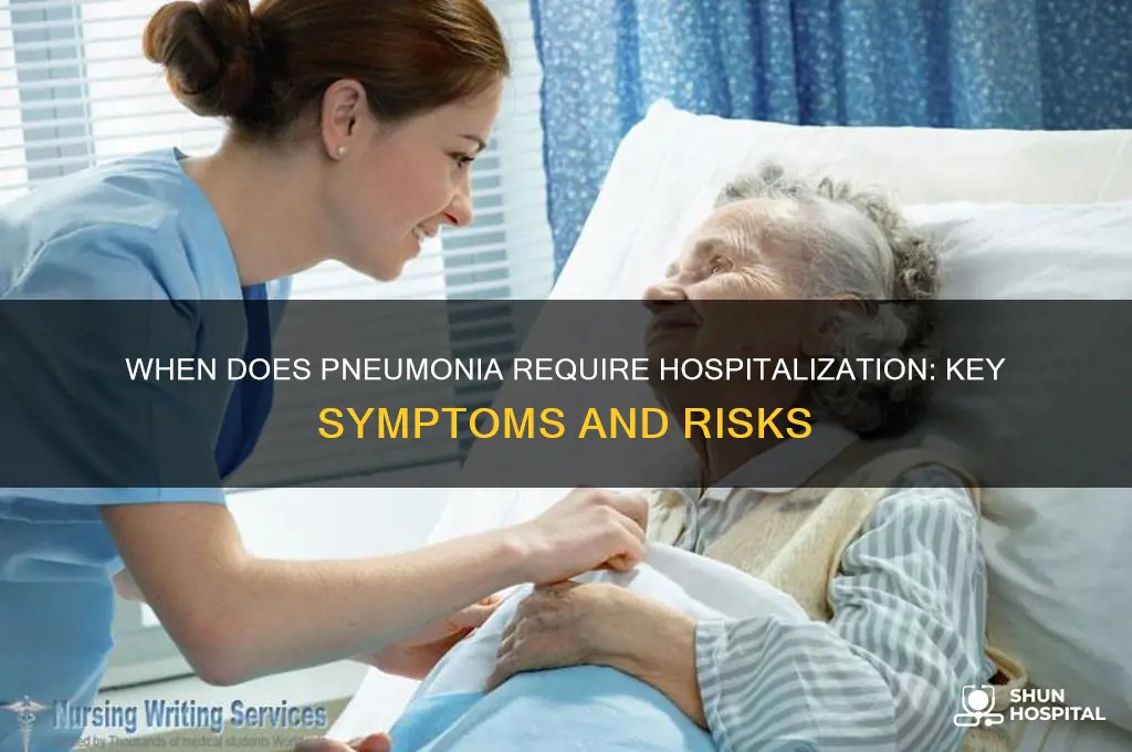 when does pneumonia need hospitalization