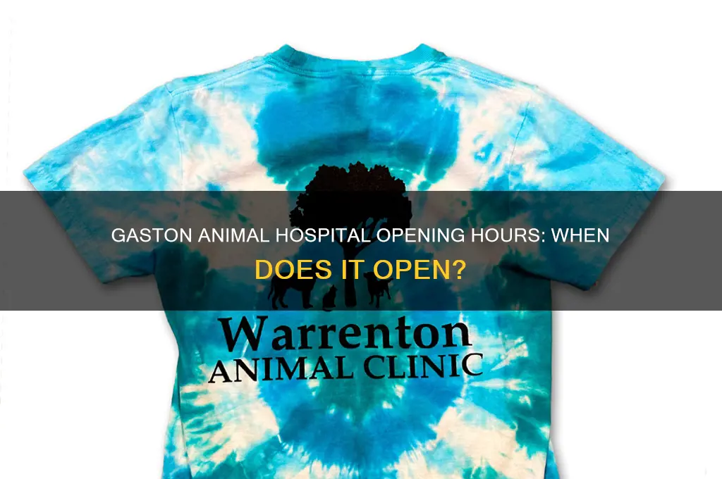 when does the gaston animal hospital open
