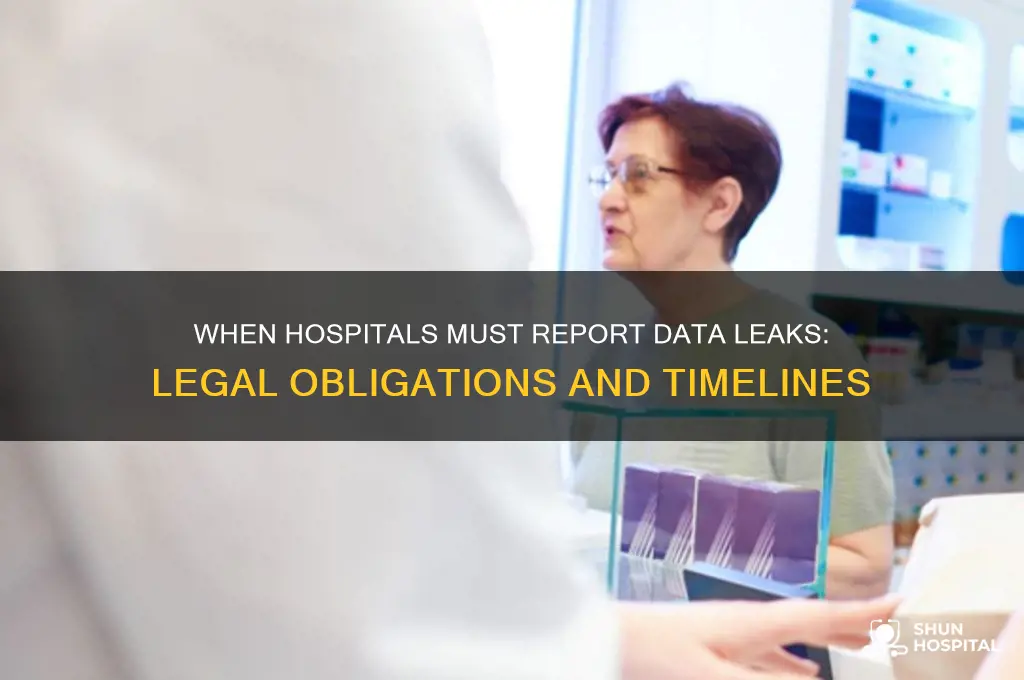 when hospitals need to report data leak