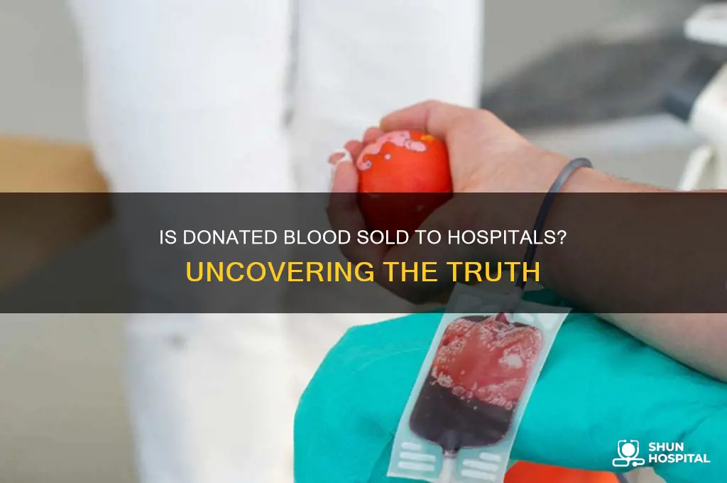when i donate my blood is it sold to hospitals