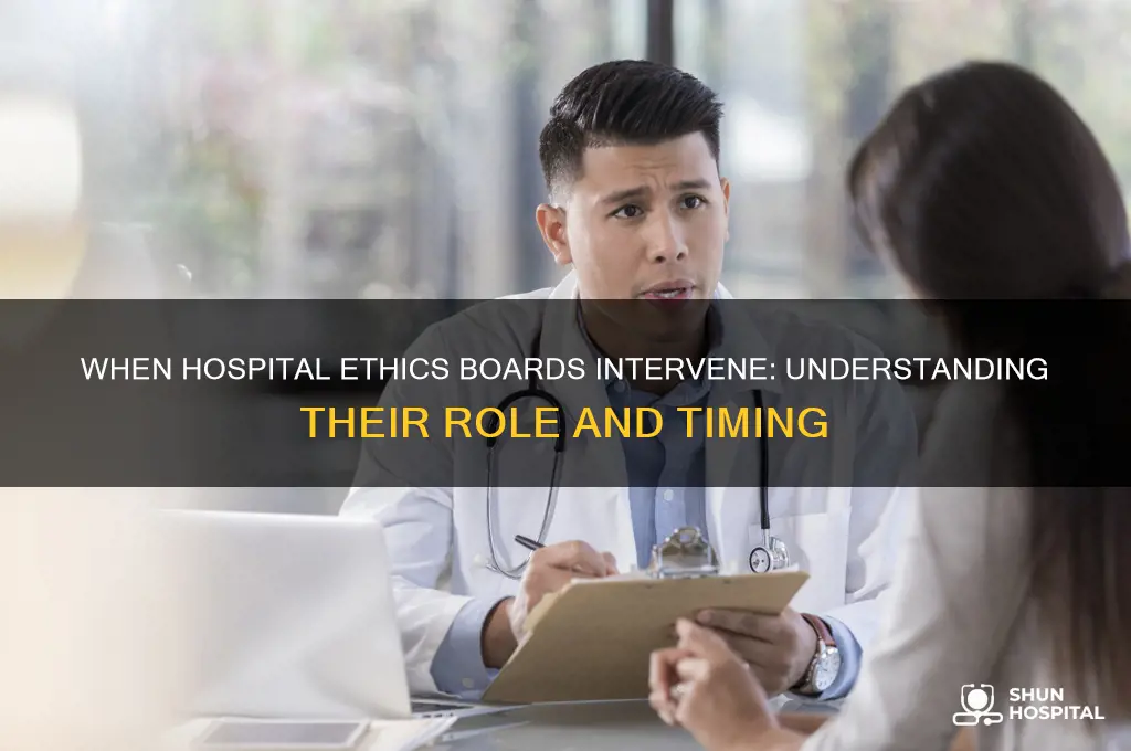 when is a board of ethics called in a hospital