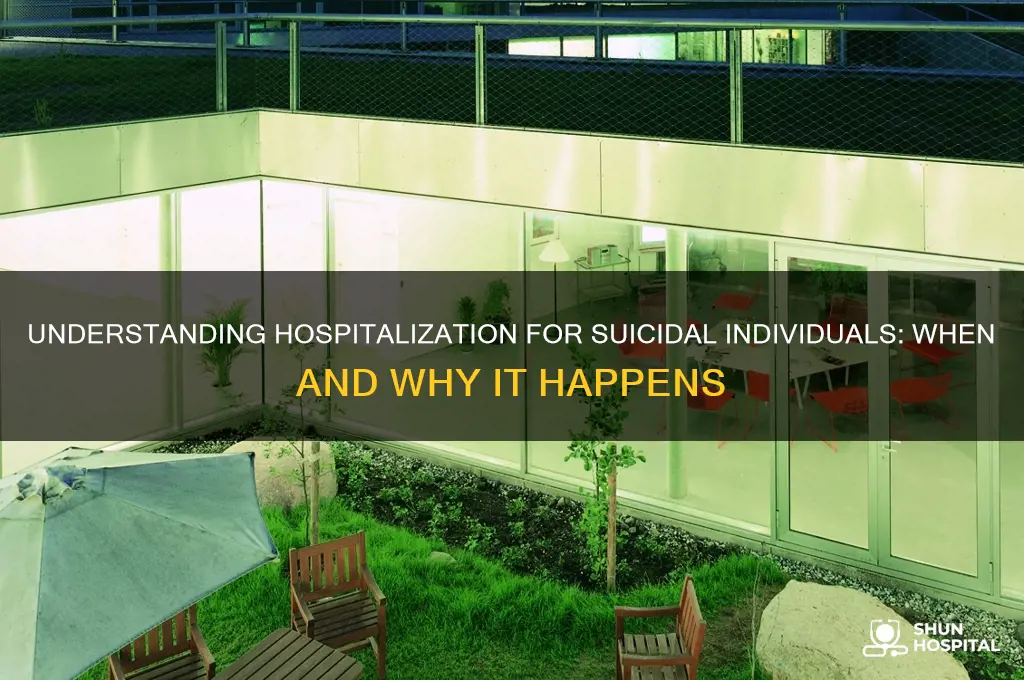 when is a suicidal person is sent to hospital