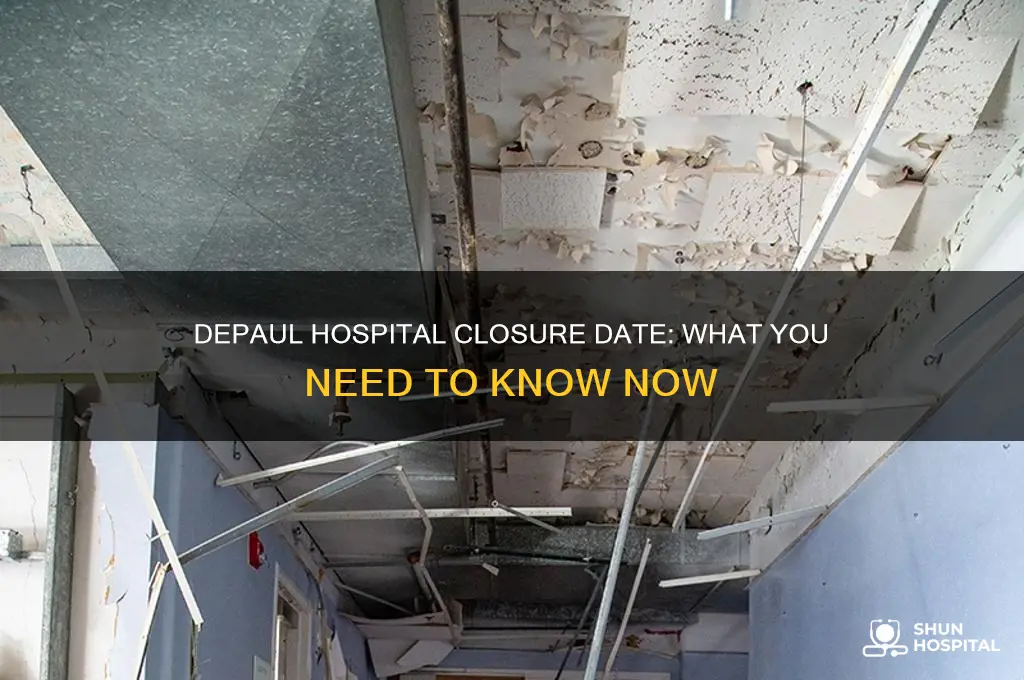 when is depaul hospital closing