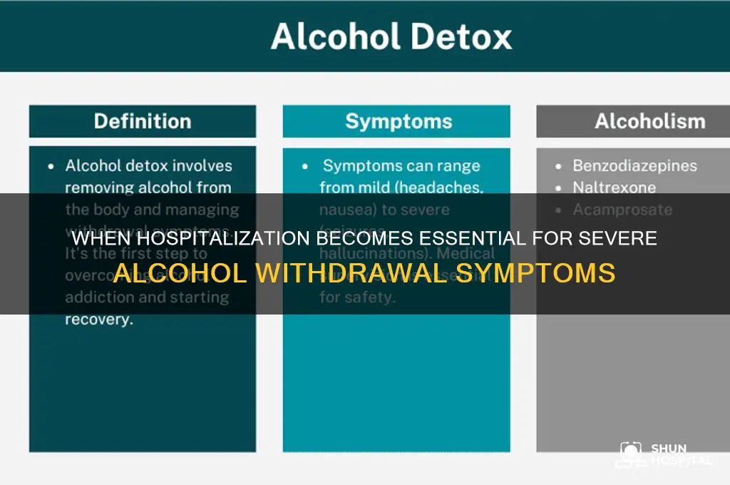 when is it medically necessary to hospitalize not drinking