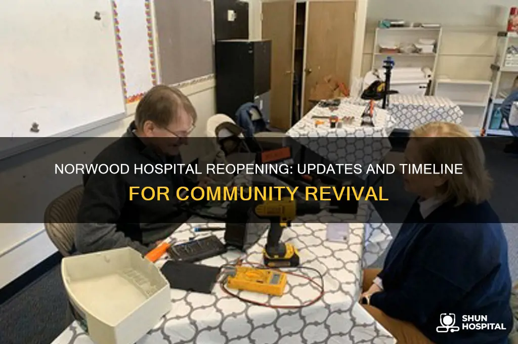 when is norwood hospital reopening