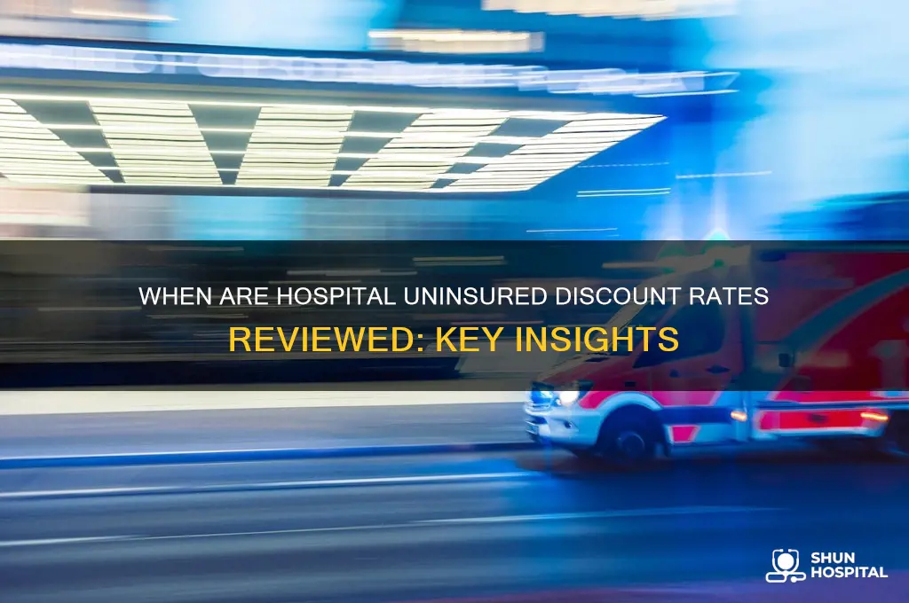 when is the uninsured discount rate for hospitals reviewed