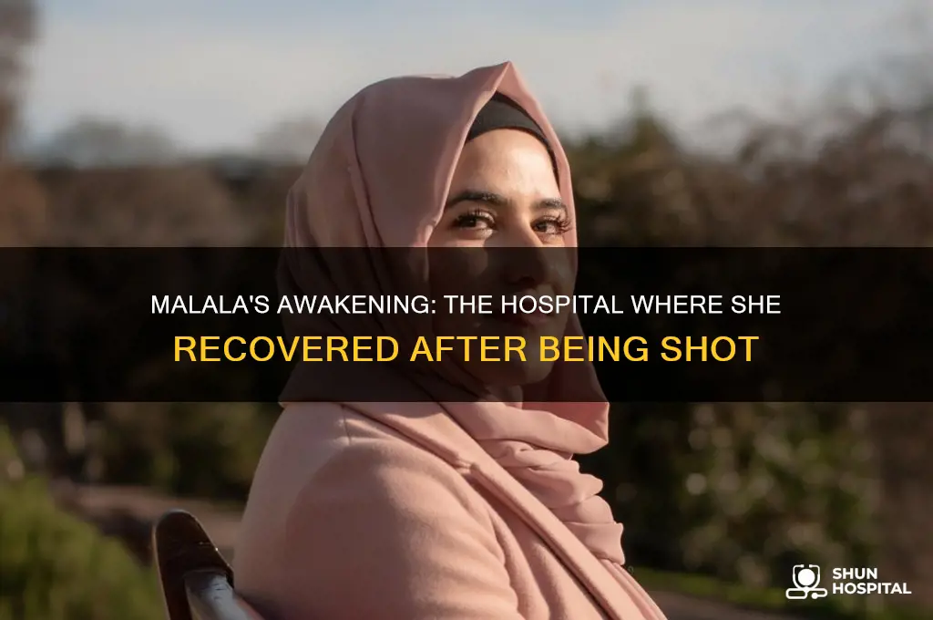 when malala was shot which hospital did she wake up