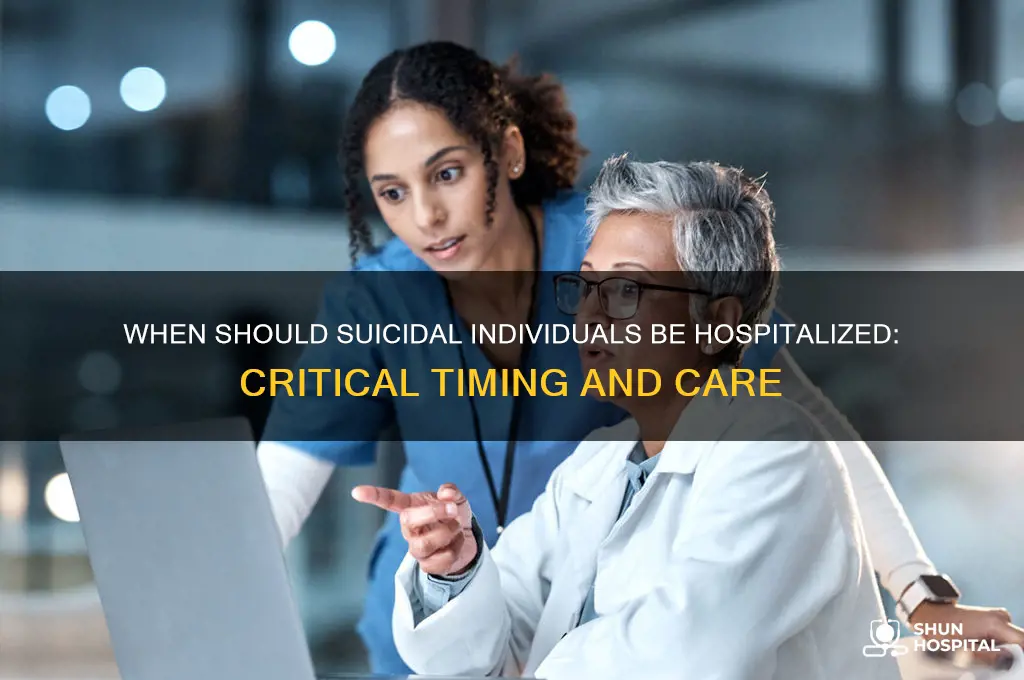 when should a suicidal person be hospitalized