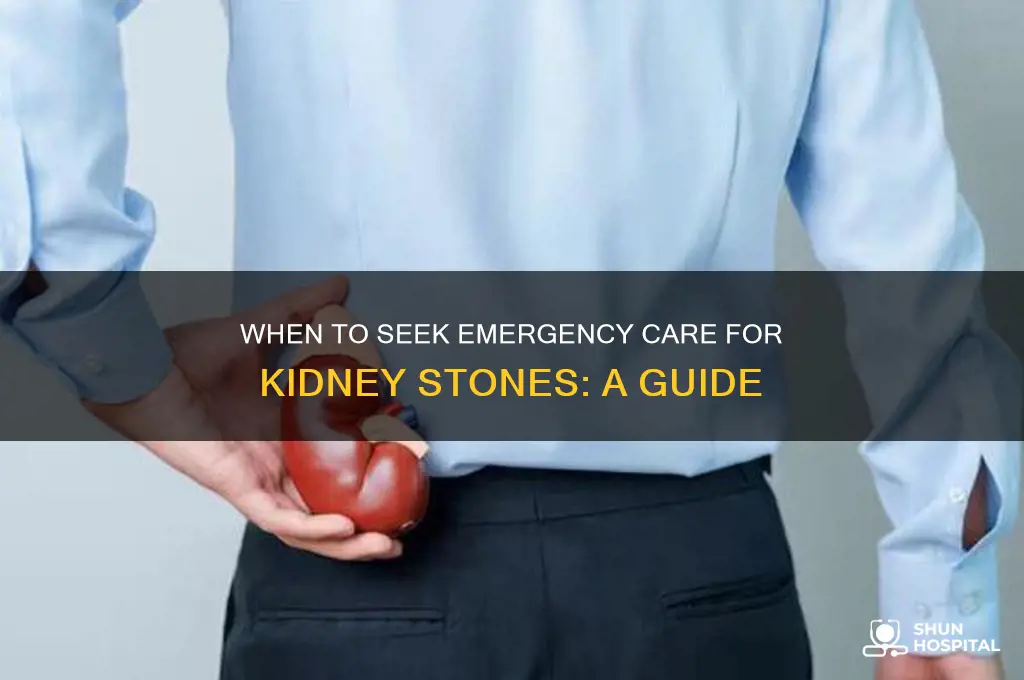 when should i goto the hospital for kidney stone