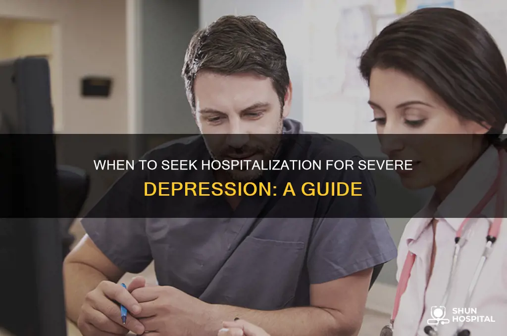 when should you br hospitalized for depression