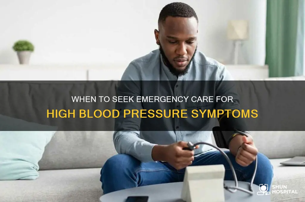 when should you gi to hospital for blood pressure