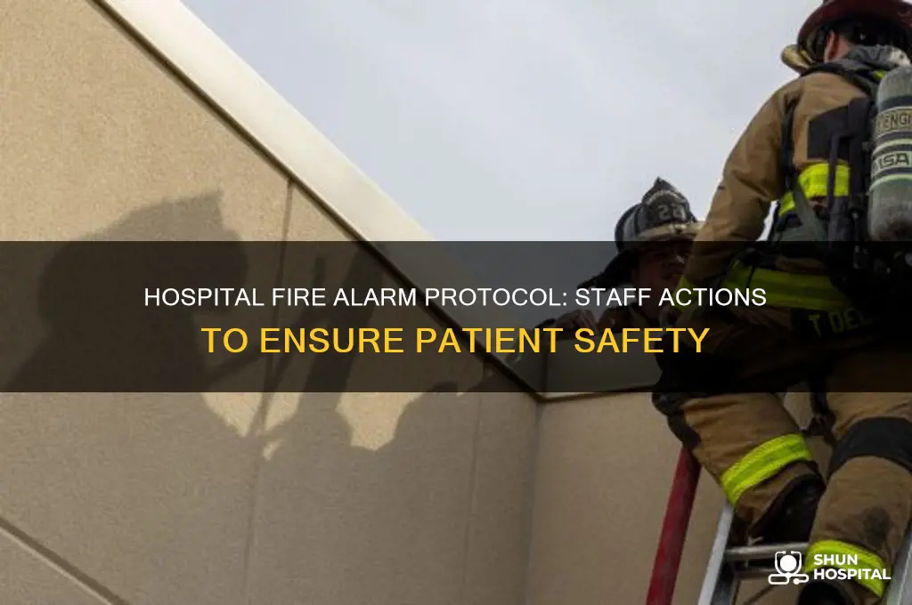 when the fire alarm sounds staff in the hospital should