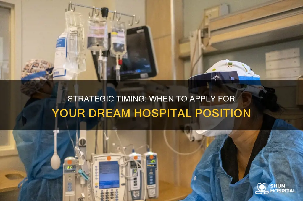 when to apply for a hospital position