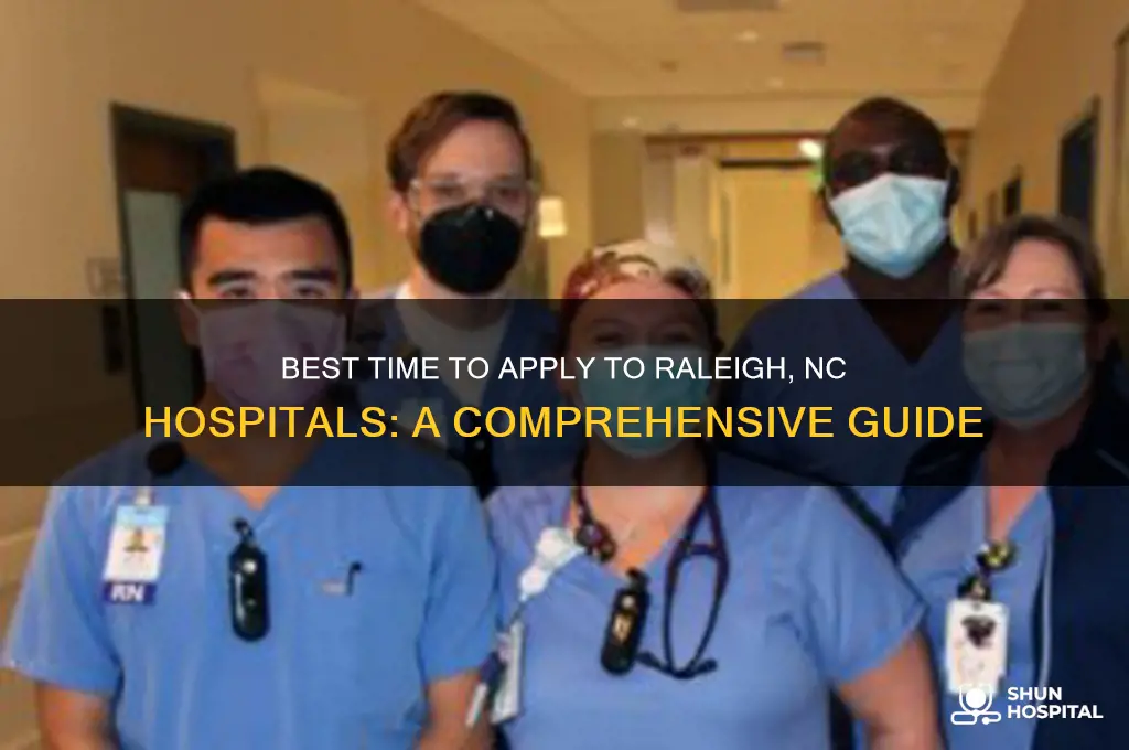 when to apply to raleigh nc hospitals