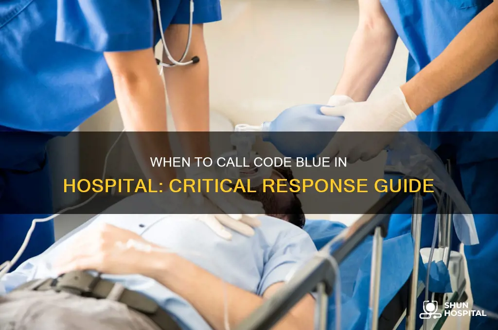 when to call call blue in hospital