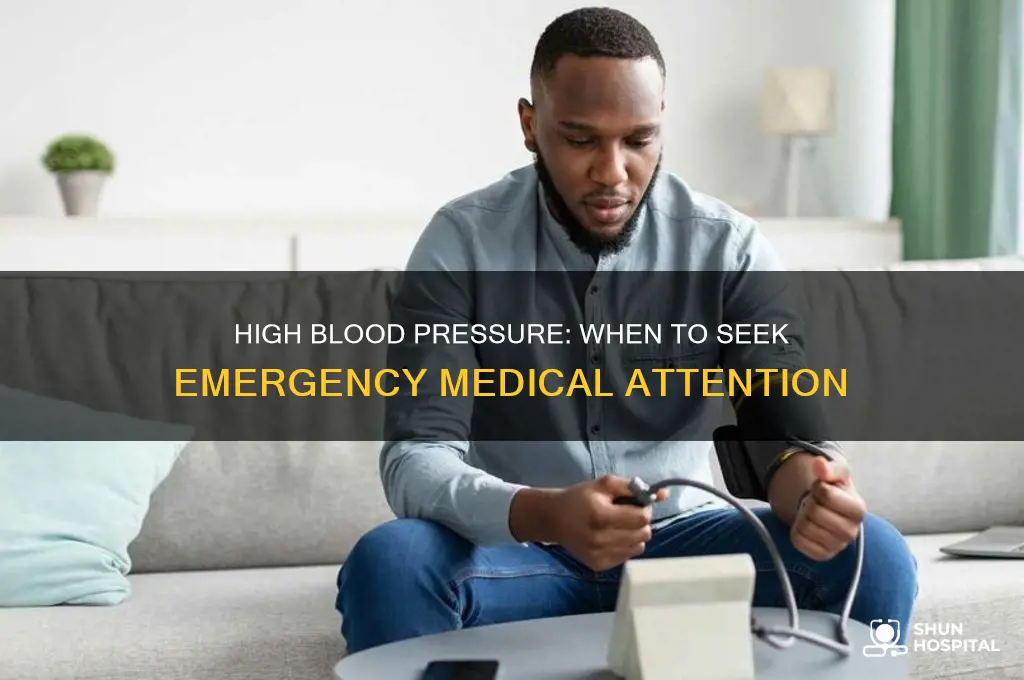 when to call hospital when blood pressure is high