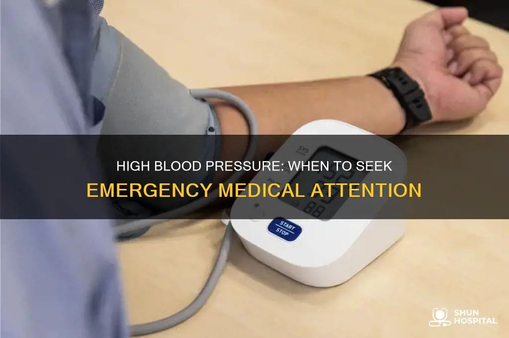 when to call hospital whenblood pressureis high