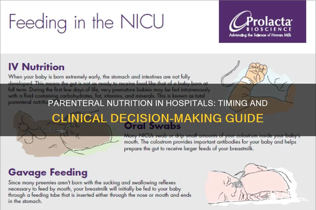 when to give parenteral nutrition in hospital