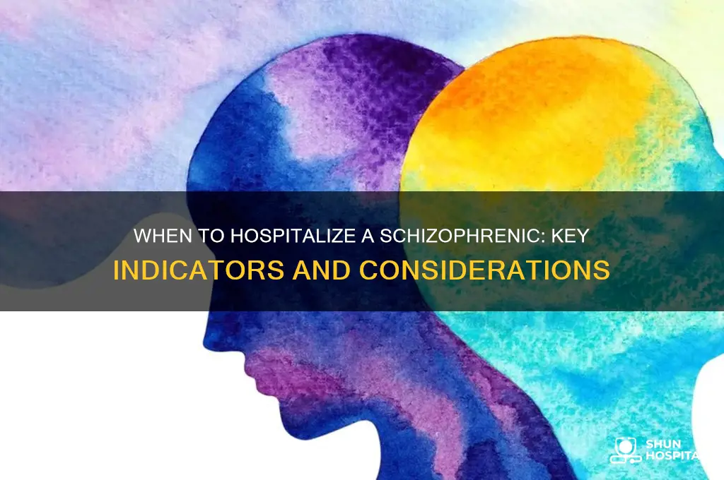 when to hospitalize a schizophrenic