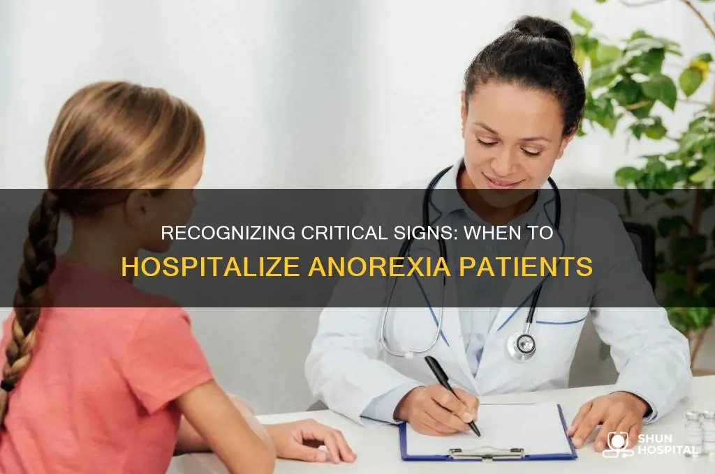 when to hospitalize anorexia