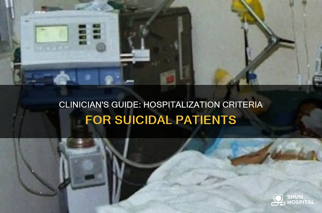 when to hospitalize as a clinician suicidality