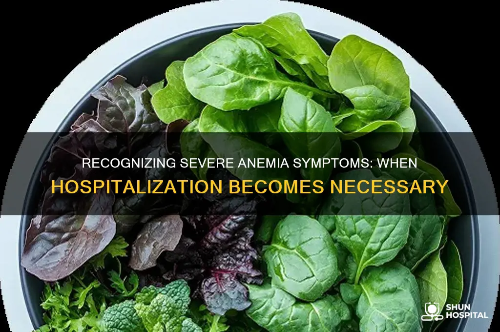 when to hospitalize for anemia