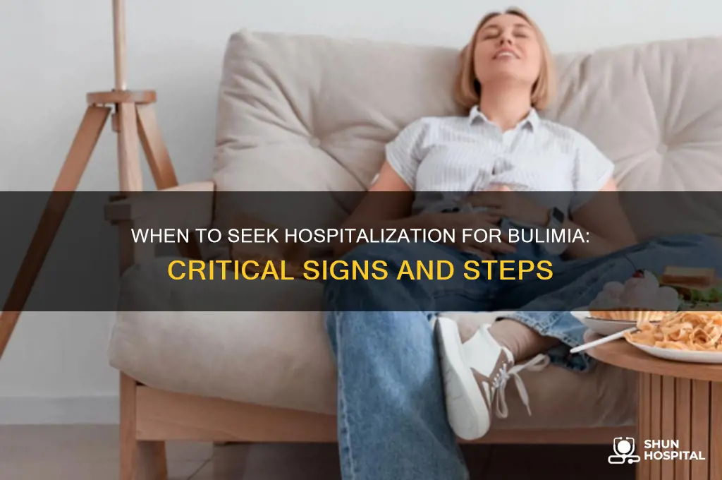 when to hospitalize for bulimia