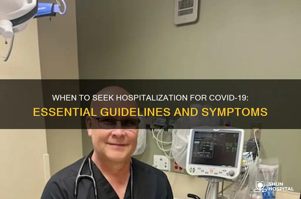when to hospitalize for coronavirus