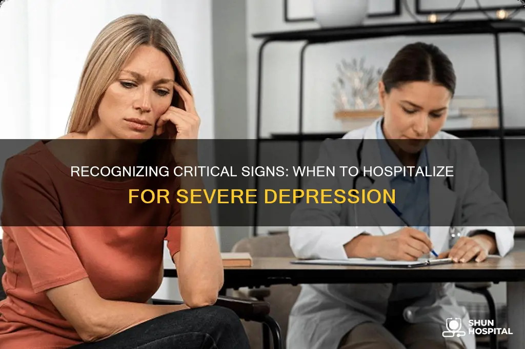 when to hospitalize for depression