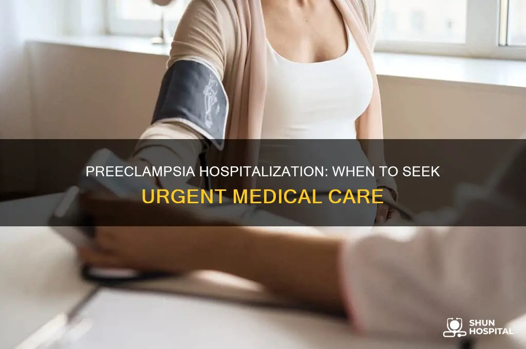 when to hospitalize for preeclampsia