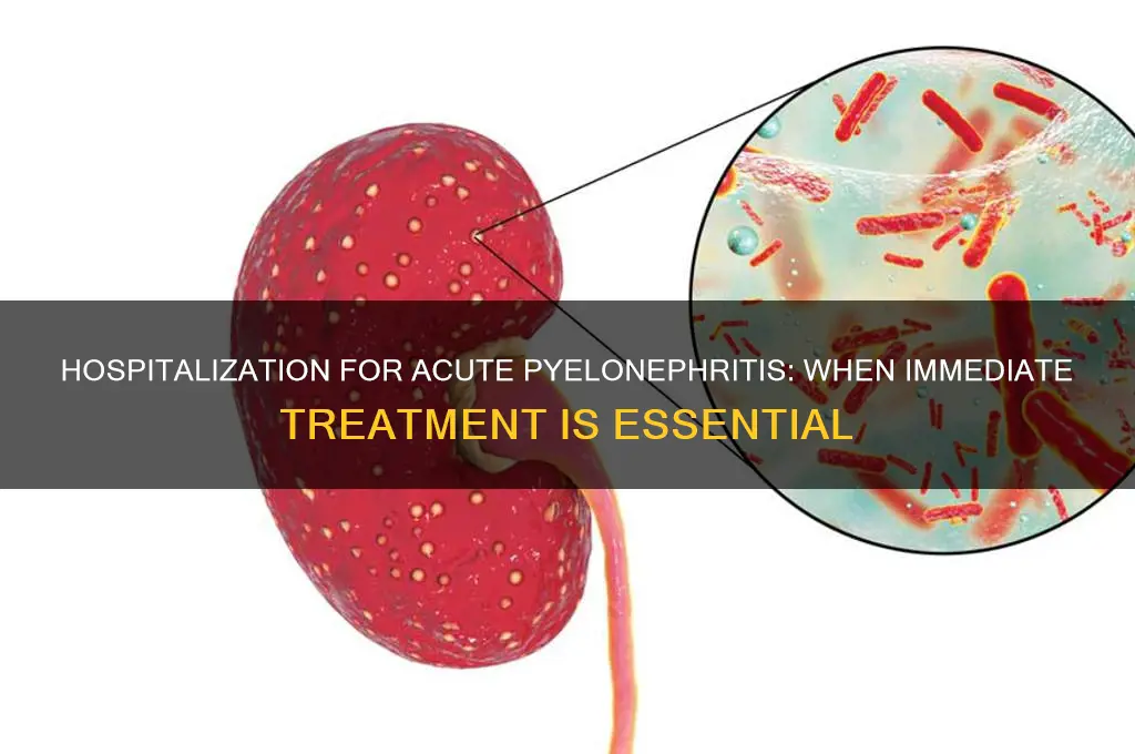 when to treat acute pyelonephritis in hospital