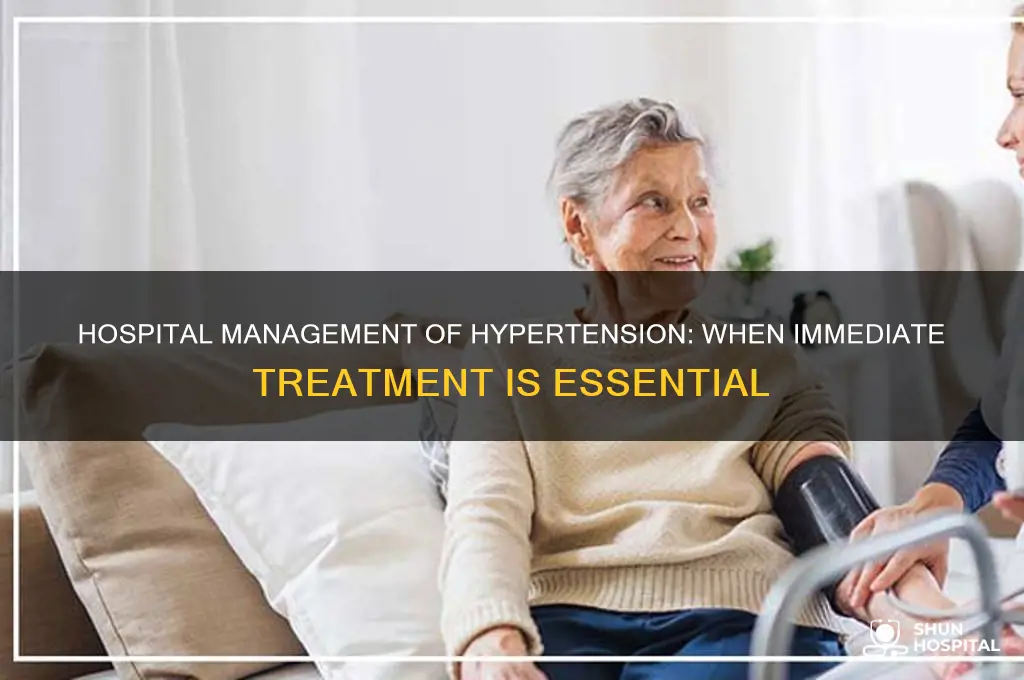 when to treat hypertension in the hospital