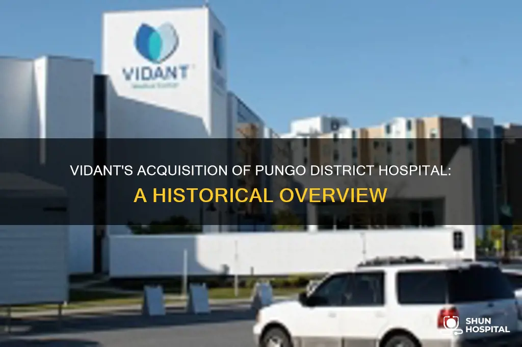 when vidant first acquired pungo district hospital