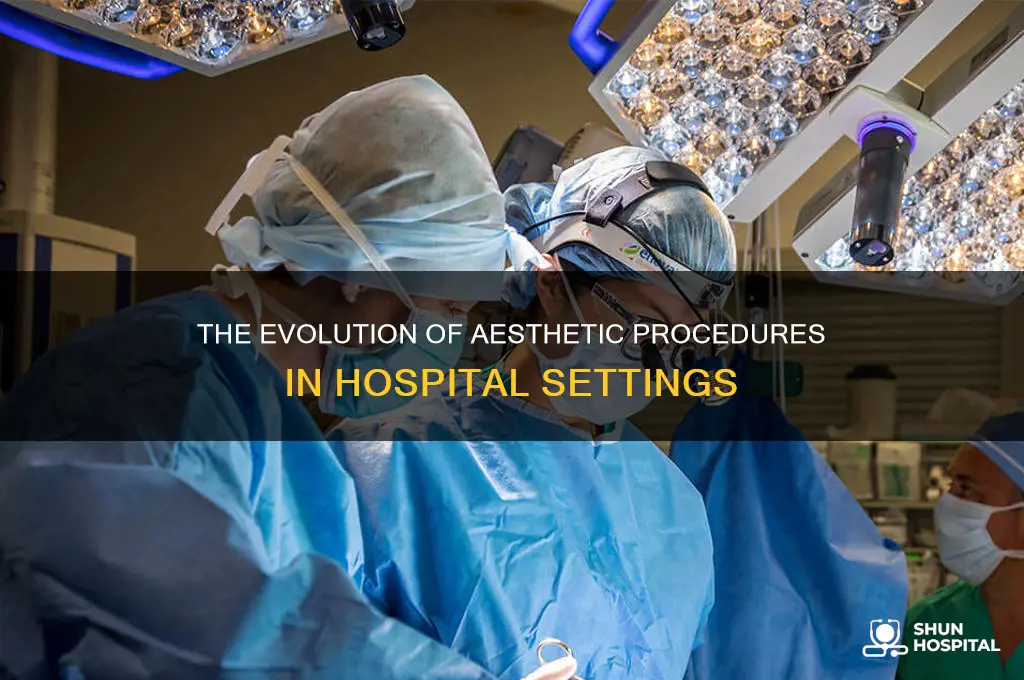 when was aesthetic procedures practiced in hospitals