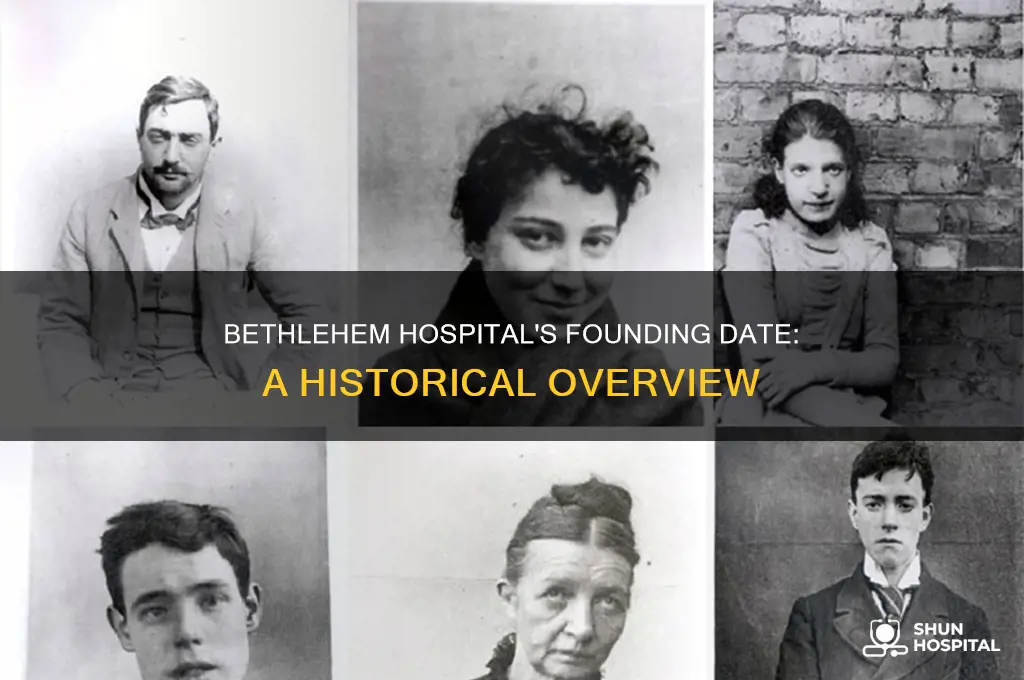 when was bethlehem hospital founded