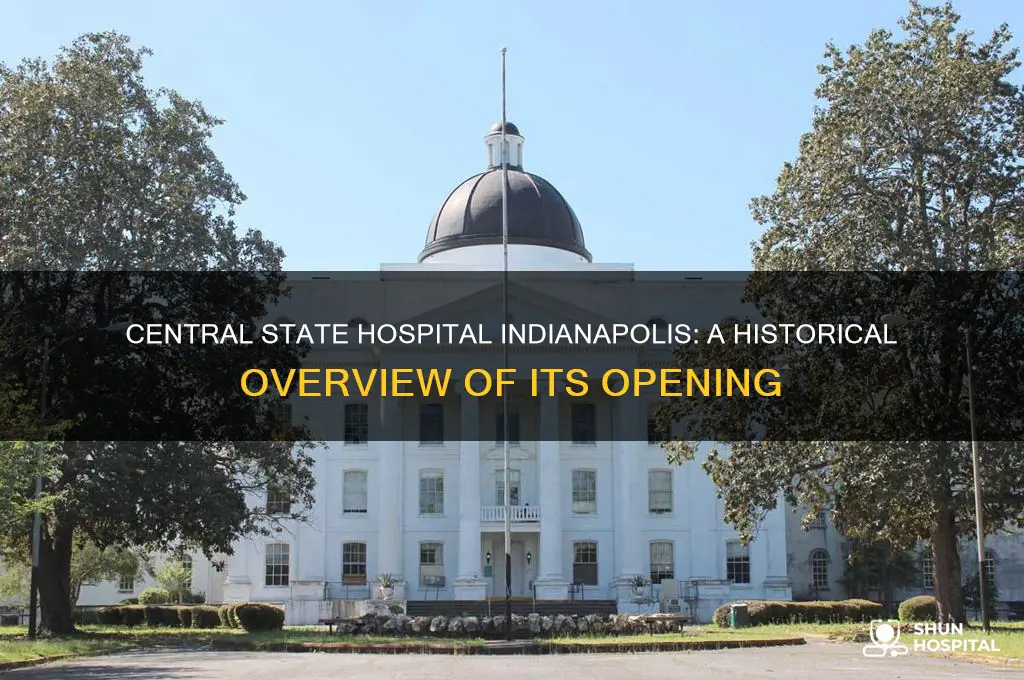 when was central state hospital indianapolis opened