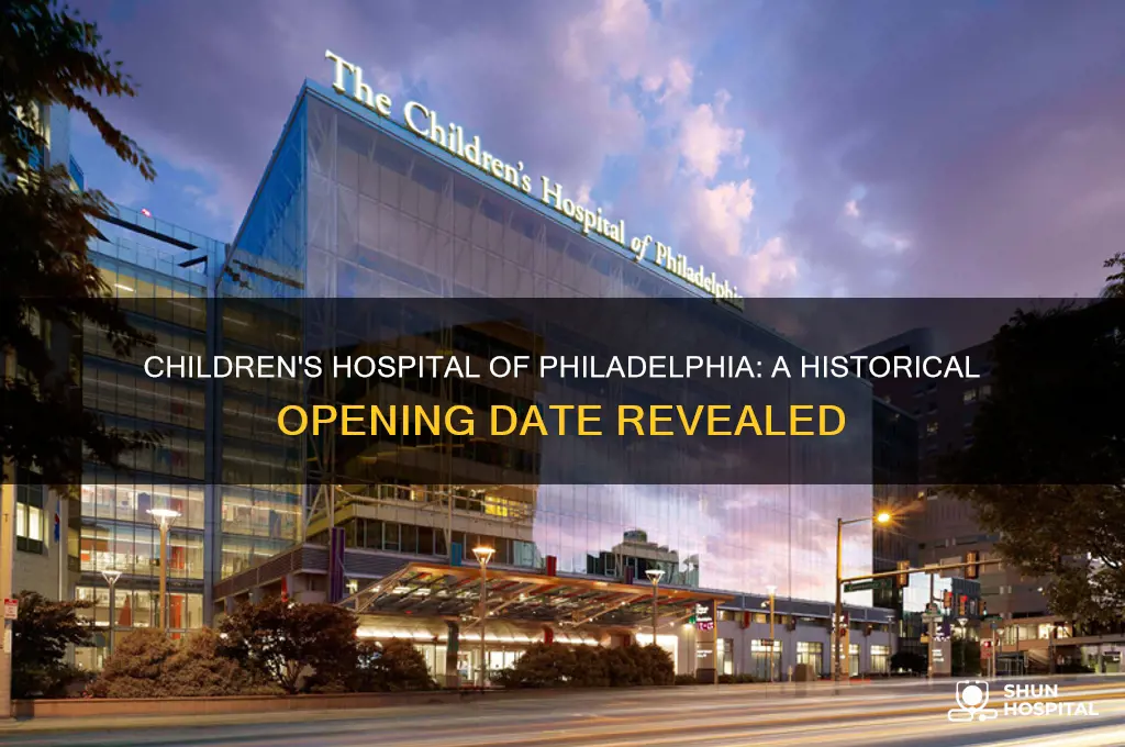when was childrens hospital of philadelphia opened