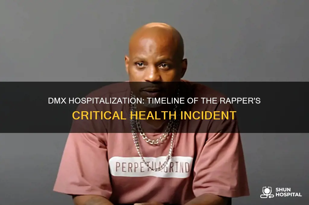 when was dmx admitted to the hospital