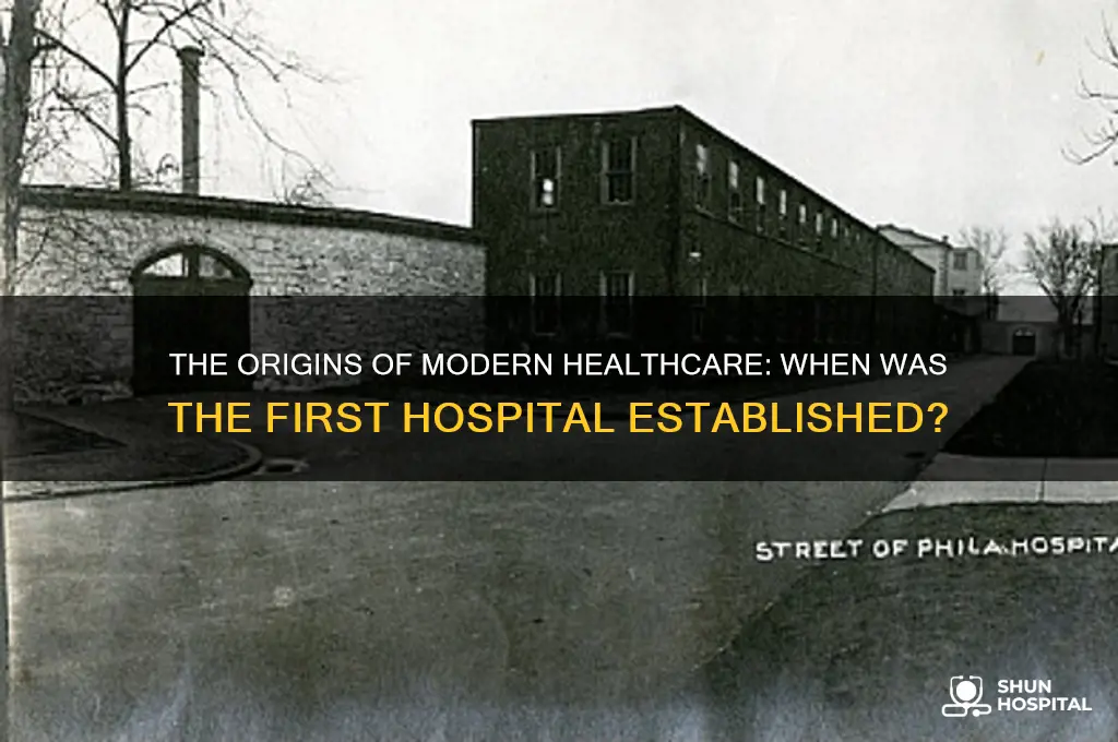 when was first hospital ins