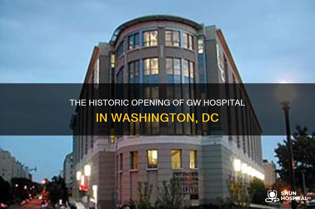 when was gw hospital opened in dc