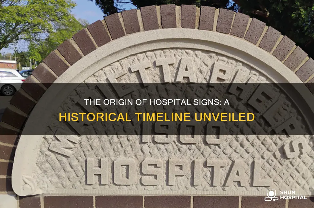when was hospital sign invented